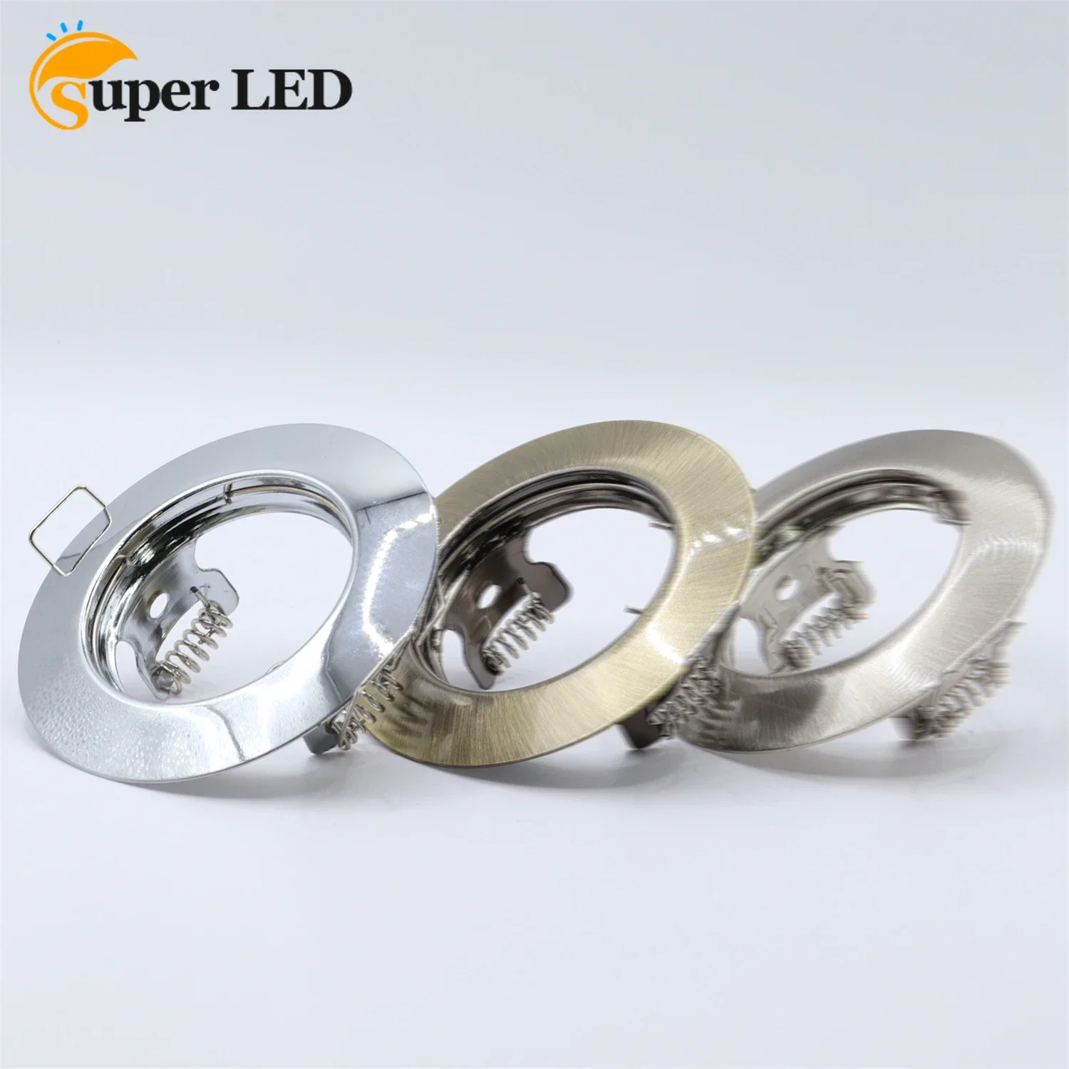 Metalen Verlichtingsaccessoires Downlight Inbouw Spot Licht Frame Ronde Armatuur Houders Verstelbare Uitsparing 55Mm