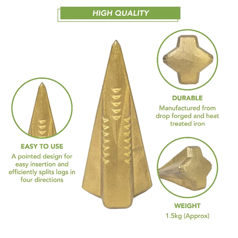 4-way manual wood splitting wedge 3.5lb options durable steel tool versatile for outdoor winter firewood fireplace accessories