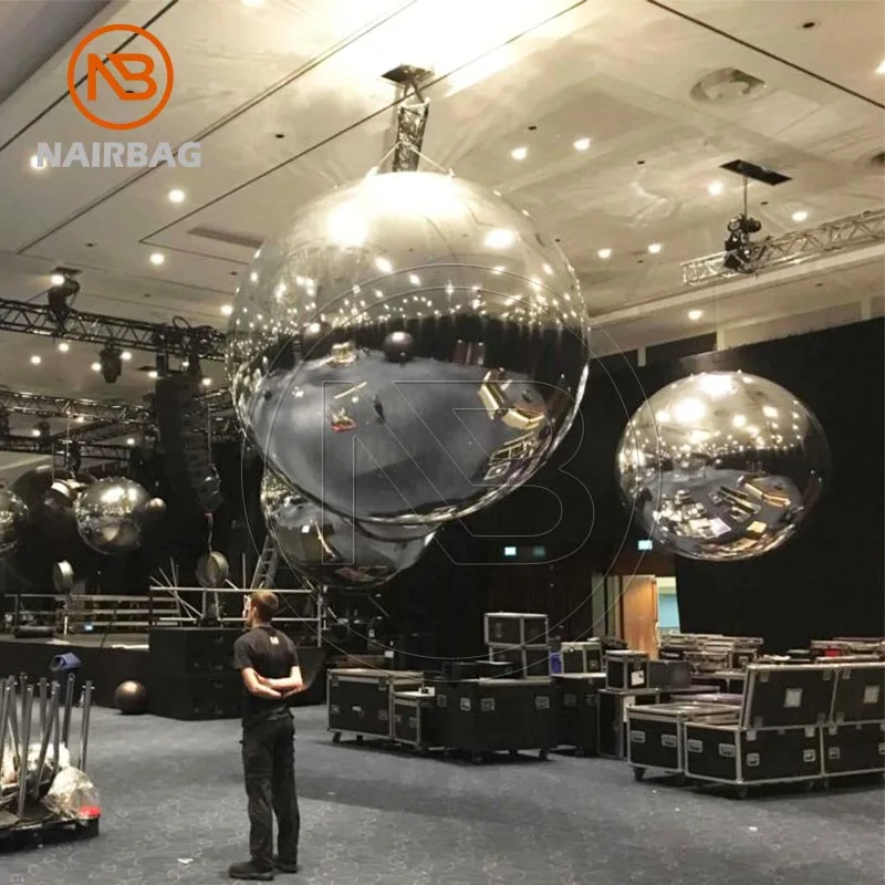 Giant Inflatable Mirror Balls Bubble Balloon Sphere Wedding Party Decor Big Shiny Large Inflatable Christmas Ball