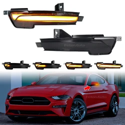 LED Dynamic Indicator Blinker Rearview Mirror Turn Signal Light Sequential Repeater Lamp For Ford Mustang S550 2015-2023