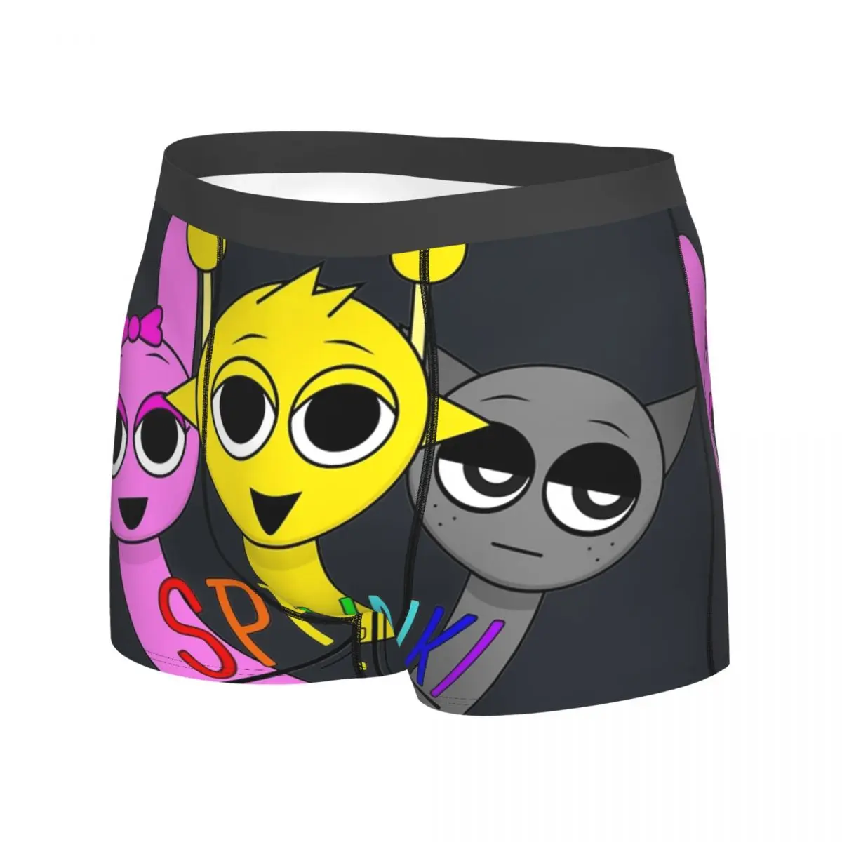 

Нижнее белье Incredibox Sprunki, забавные мужские трусы с принтом, эластичные трусы-боксеры, модные трусы-боксеры размера плюс 2XL