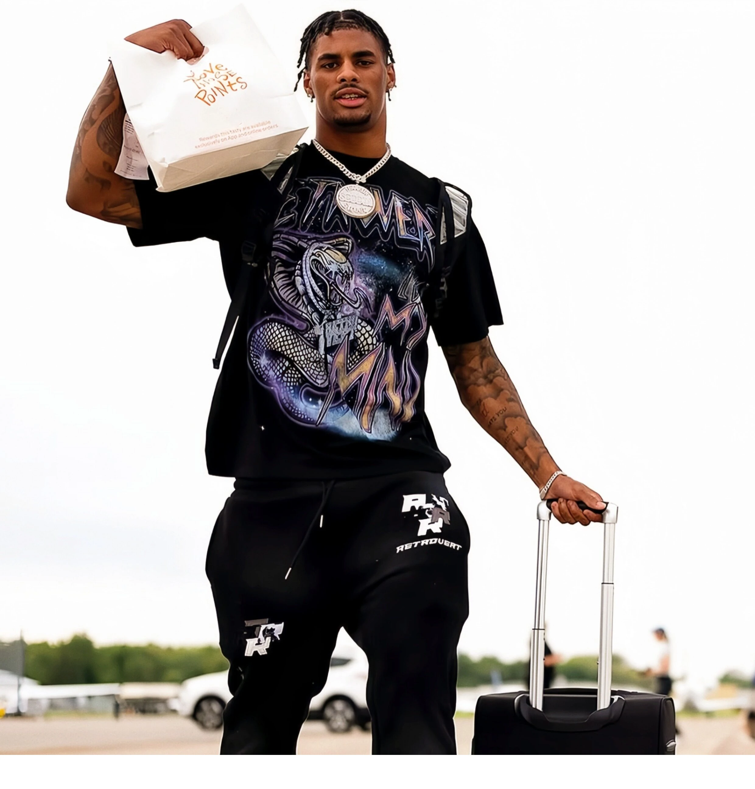 2026 Retrovert  American Street Short-sleeved Printed West Coast Trendy Hip-hop Cotton T-shirt Unisex Style
