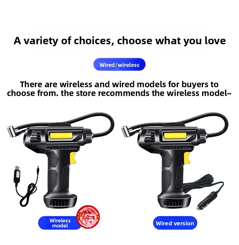 

Беспроводной портативный автомобильный компрессор высокой мощности для подкачки шин