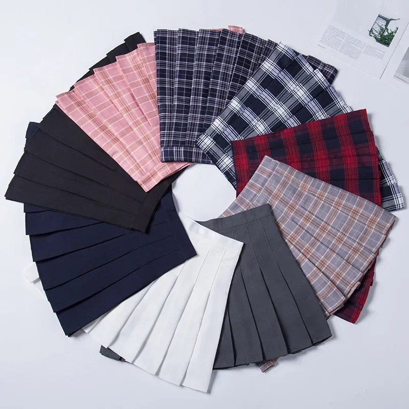 

Pop Black Skirt Pleated Egirl Eam School Girl Uniform Y2k Korean Style Kawaii High Waist Short Mini A Line Summer Women's Clothi