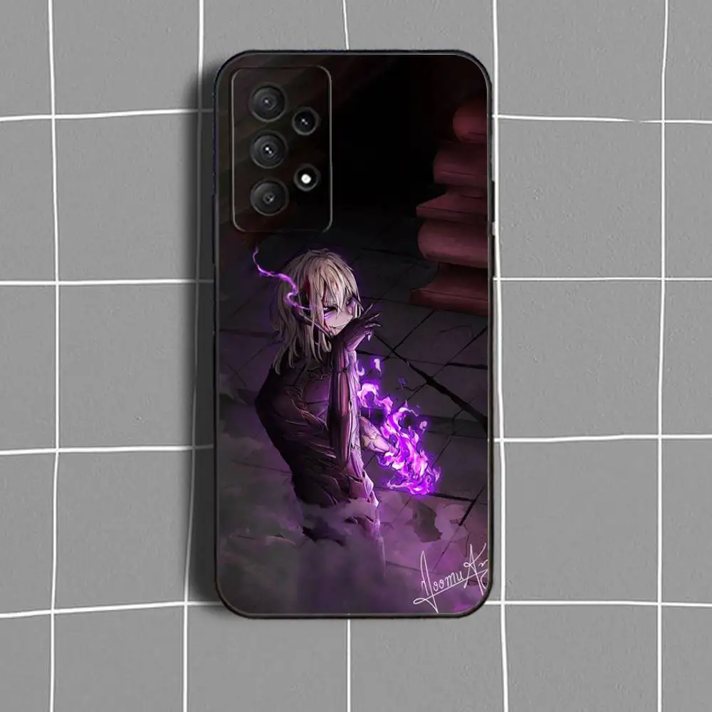 حافظة هاتف B-Beginning After End لهاتف Samsung Galaxy A73,31,32,72,41,53,52,71,22,5G,Note,J7,8,9 غطاء أسود ناعم