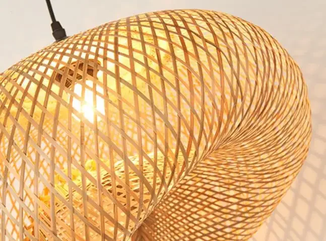 D40/50/60CM lampadari in Rattan fatti a mano a forma speciale E27 apparecchio di illuminazione a sospensione a sospensione Vintage ristorante Art