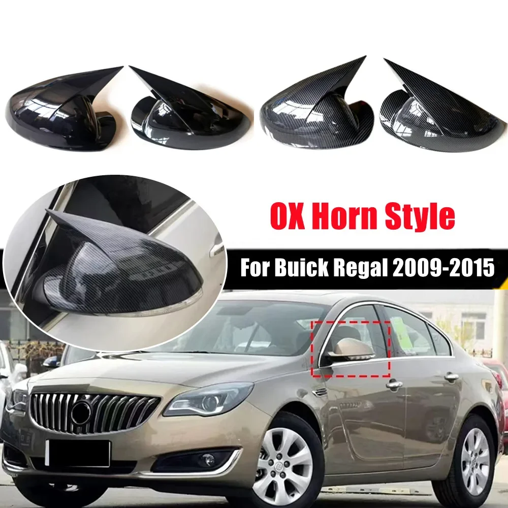 

For Buick Regal 2008-2016 Opel Vauxhall Insignia 2008-2016 ABS Rearview Side Mirror Cover Wing Cap Door Trim Adhesive Sticker