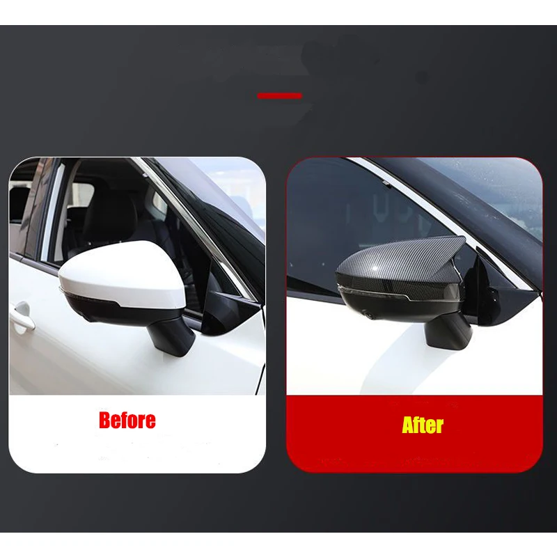 Car Side Reaview Mirror Cover Trim Horn Style For Nissan Rogue X~Trail T33 2021-2024