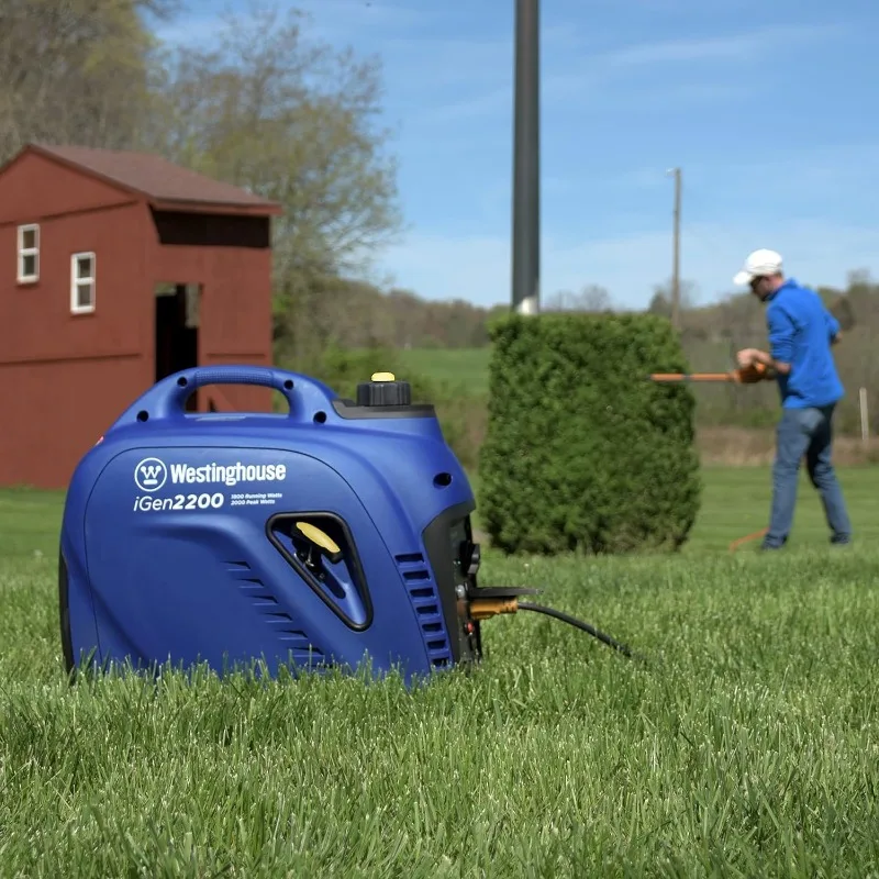 2200 Peak Watt Super Quiet & Lightweight Portable Inverter Generator, Gas Powered, Parallel Capable, Long Run Time