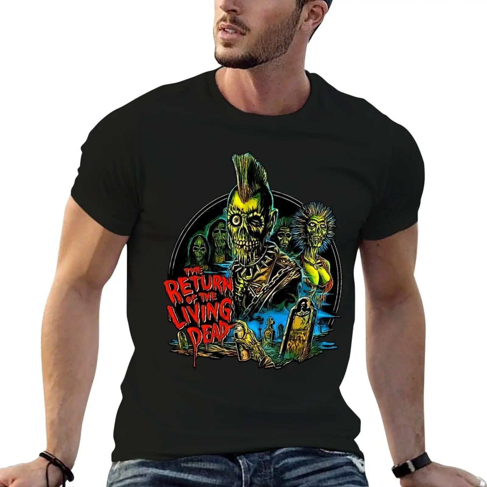 

Return of the Living Dead Tarman Poster Art Active T-Shirt man t shirts high quality luxury brand t shirt for man T-Shirt