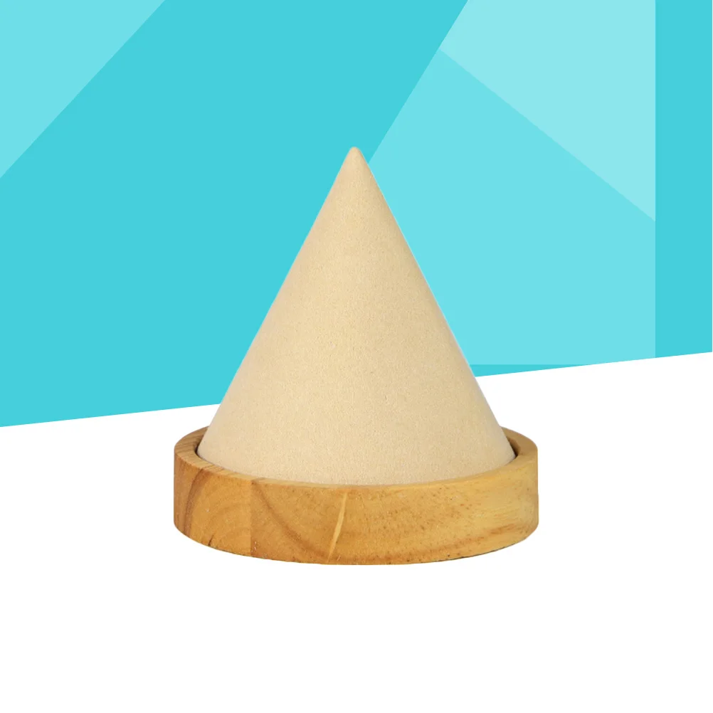 

Creative Cone Shape Necklace Holder Jewelry Display Organizer Wooden Storage Rack for Home Showcase Shop (White)
