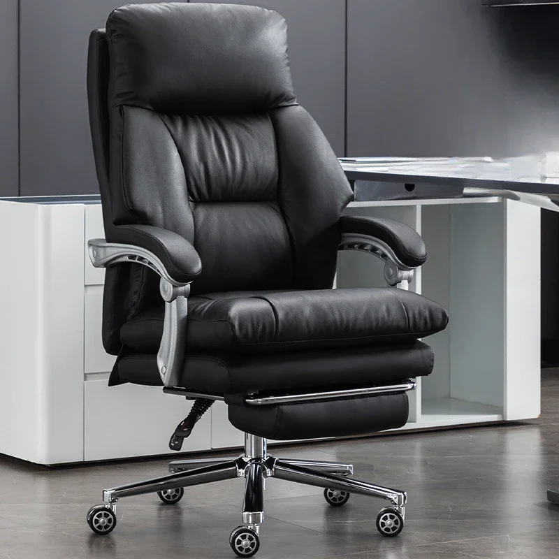 

High Back Office Chair Comfortable Ergonomic Living Room Swivel Leather Computer Chair Armchair Cadeira Gamer Office Furniture