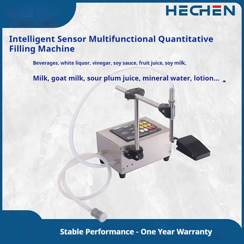 Automatyczna maszyna dozująca z inteligentnym czujnikiem, wielofunkcyjna, dozująca kwantytatywnie, z pojedynczą głowicą, z taśmą transportową, do płynów, wina, model C-A10.