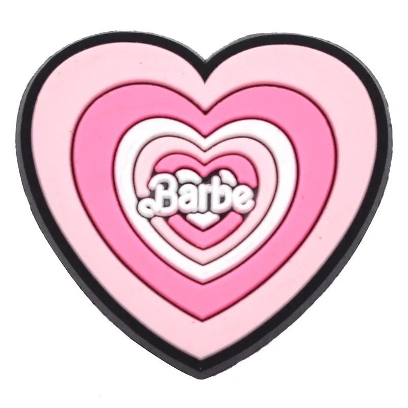 1 Uds. De bonitos abalorios de PVC rosa para zapatos, Pin decorativo para Crocs, accesorios, dijes, pulsera, pulsera DIY, regalos de fiesta para