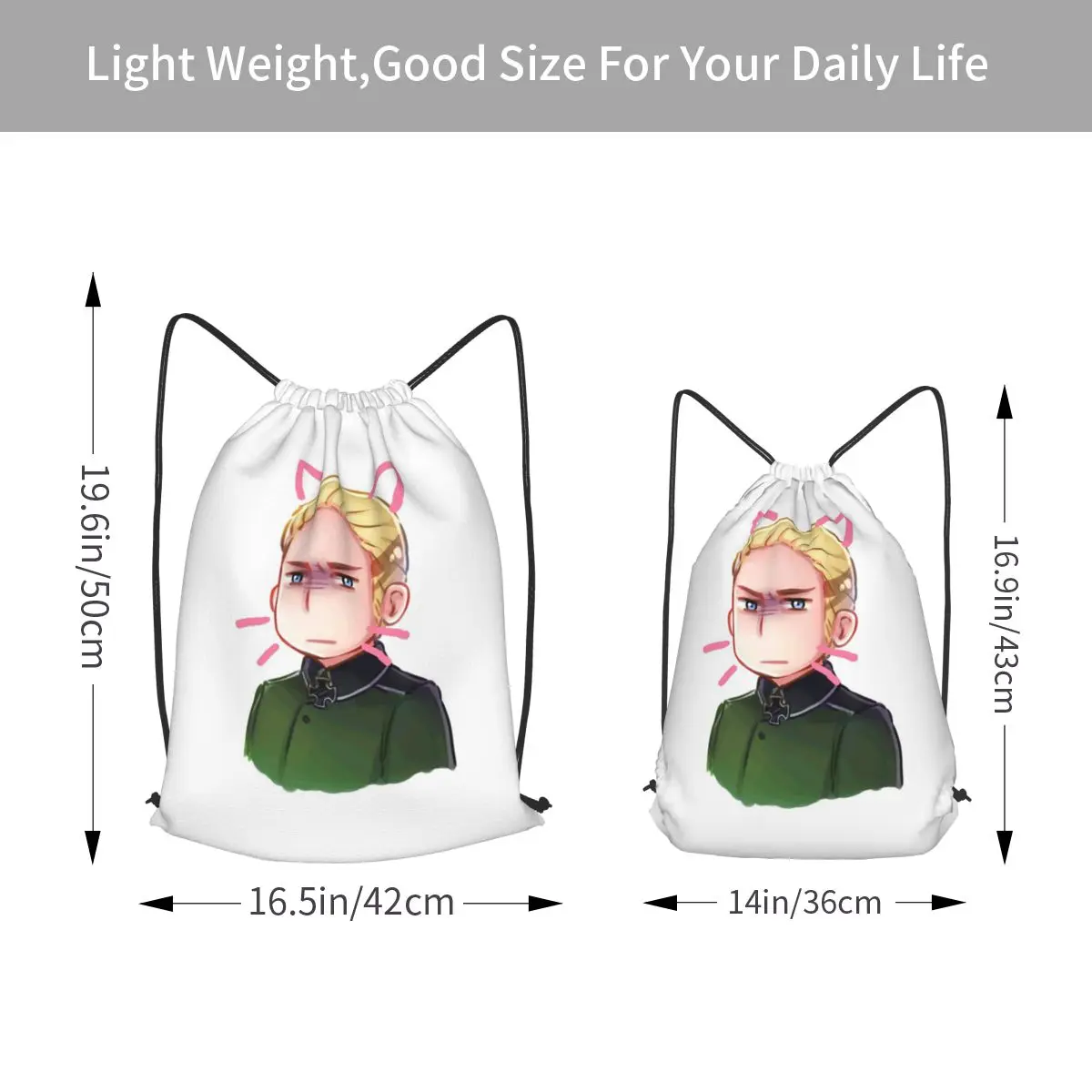 Nekomimi Germany Backpacks Multi-function Drawstring Bags Sports Bag Book Bags for Travel School