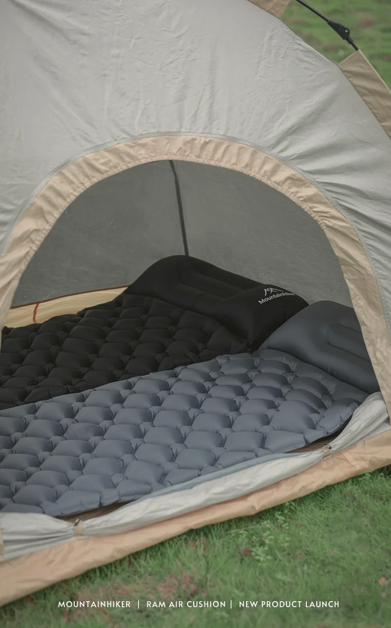MOUNTAINHIKER Outdoor Camping Inflatable Mattress Sleeping Pad With Pillows Ultralight Air Mats for Backpacking Hiking Fishing