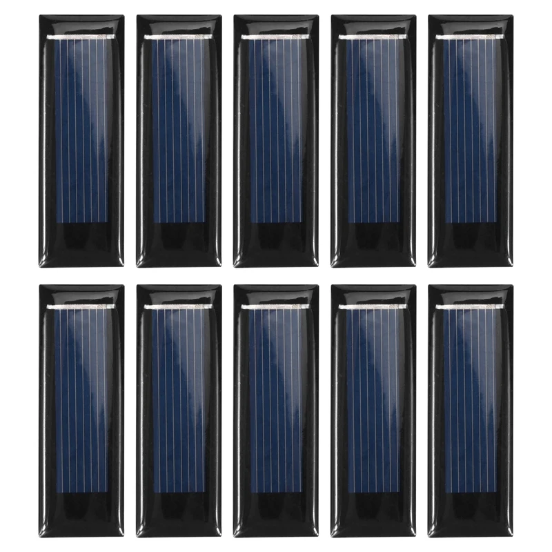 10Pcs Mini Solar Panel New 0.5V 100Ma Solar Cells Photovoltaic Panels Module Sun Power Battery Charger DIY 53X18x2.5Mm