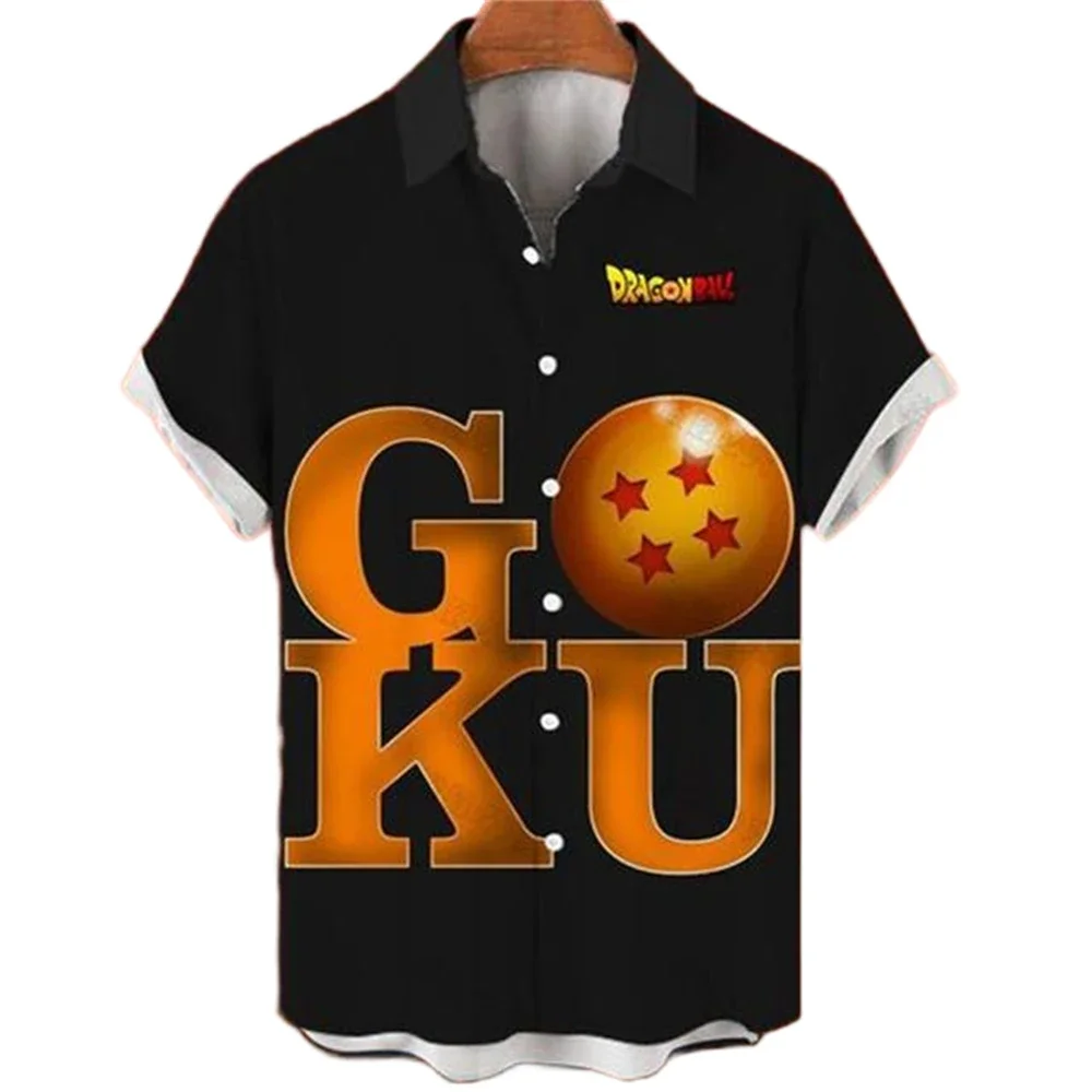

Summer Fashion Super Saiyan Vegeta Tops Men's Dragon Ball Shirt Men Anime Clothes Goku Hawaiian Kakarot Shirt
