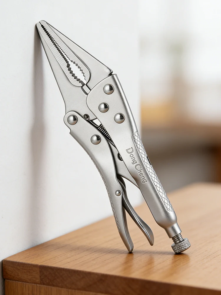 9 inch zware tang met lange bek, hoogwaardig koolstofstaal, verstelbare schroef, microvergrendeling, sterke grip, precisie handgereedschap - afbeelding 2