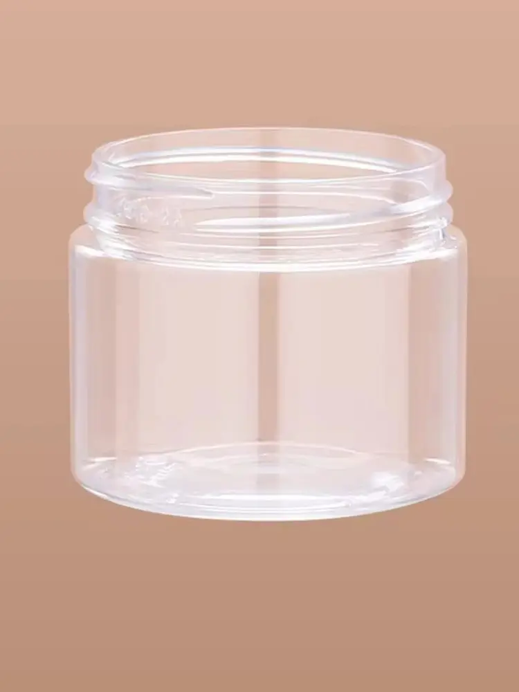 12 Uds. Tarro y tapas de plástico transparente de 50/100/150/200/250ml, tarro de crema cosmética para el cuidado de la piel, juego de viaje, botellas rellenables, tarros de almacenamiento