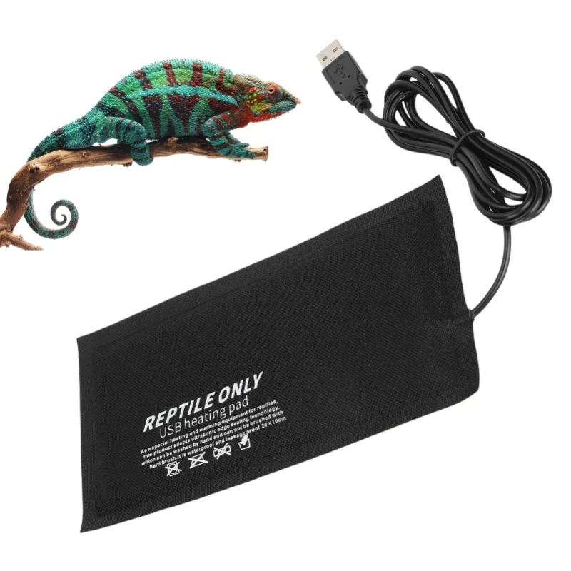 Reptile USB Heating Pad Fiber Cloth For Reptiles Snakes Lizard Hermit Crab Turtle SML