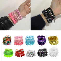 Smile Dice Star Beaded Bracelets Party Jewelry Stackable Bead Bracelets Bangle