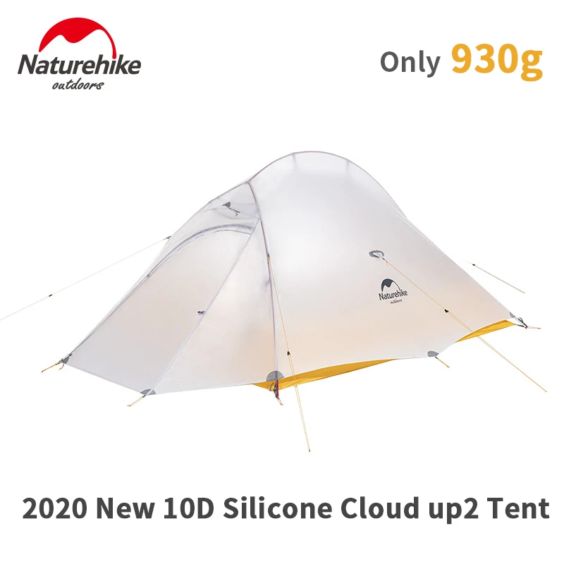 Naturehike Upgrade Cloud Up Hiking Tent 10D Silicone Camping Tents 3 Season Ultralight Portable 2 Persons Outdoors With Free Mat