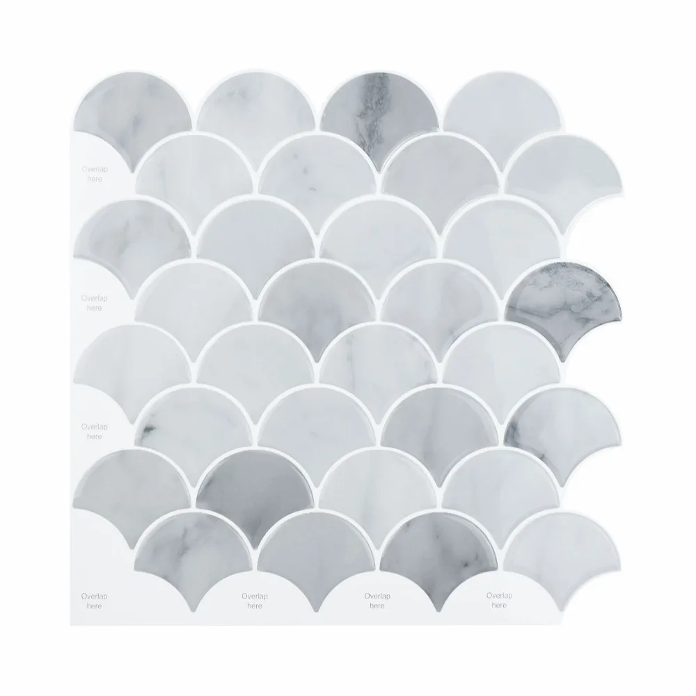 Self Adhesive 3D Wall Stickers Waterproof PVC Imitation Wall Tiles Heat Resistant Peel and Stick Kitchen Backsplash