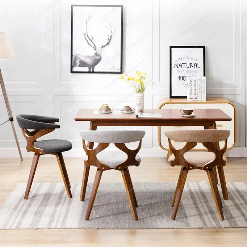 

Nordic Solid Wood Study Chair, Student Study Office Chair, Household Dining Table Horn Chair