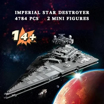 Na stanie: 2026 moc 4,784 UCS Imperial Star Destroyer, model statku kosmicznego, klocki konstrukcyjne, kompatybilne z LEGO