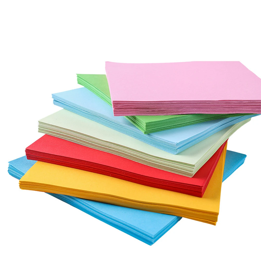 500 peças de papel dobrável brilhante cores misturadas 15x15cm papel artesanal seguro e não tóxico para jardim de infância presentes diy projetos de arte