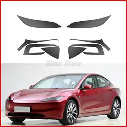 For Tesla Model 3 Highland 2023-2024 Headlight Taillight Protective Film Model 3 Headlamp Tail Lamp Black Color Changing Films