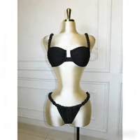 Sexy Braid Bikini with Skirt Brazilian Bikini Set Female Underwire Swimwear Women Halter Swimsuit Bathing Suit Biquini 4