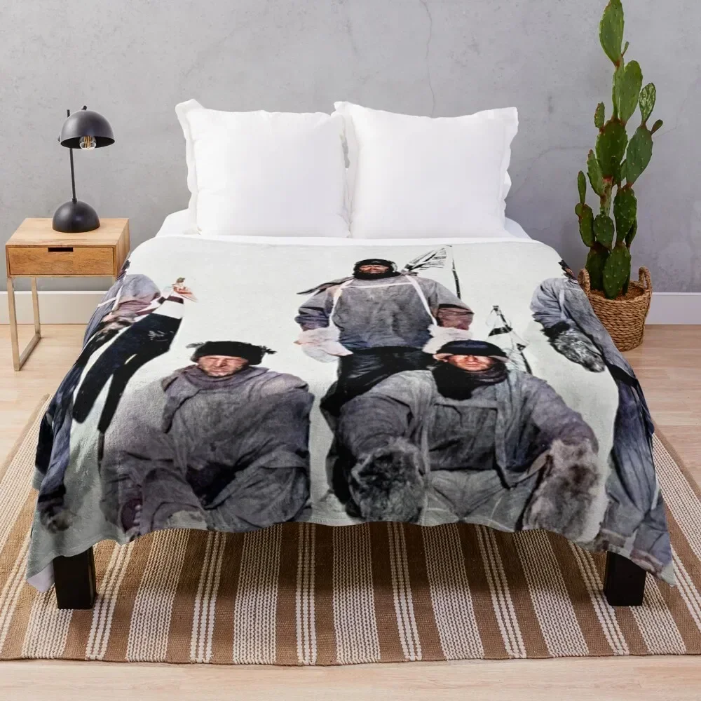 

Scott's party at the South Pole 1912, Throw Blanket