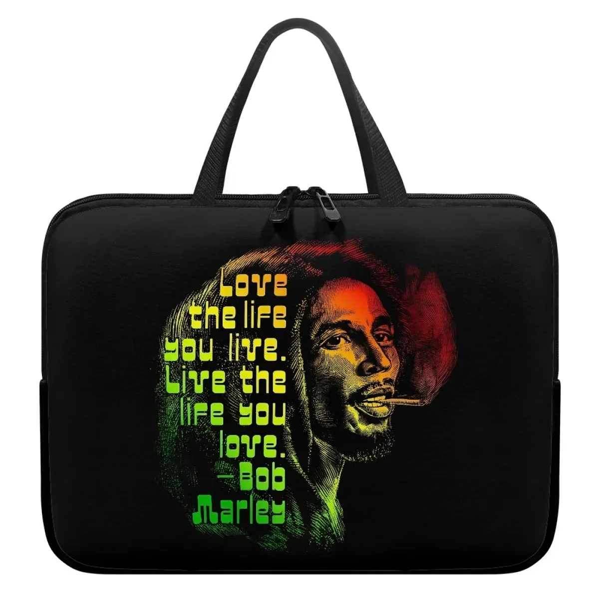 Bob Marley Laptop Bag Gradient Luxury Designer Handbags Jamaican Rock Singer Notebook Protective Cover Tablet Bag Cумка женская