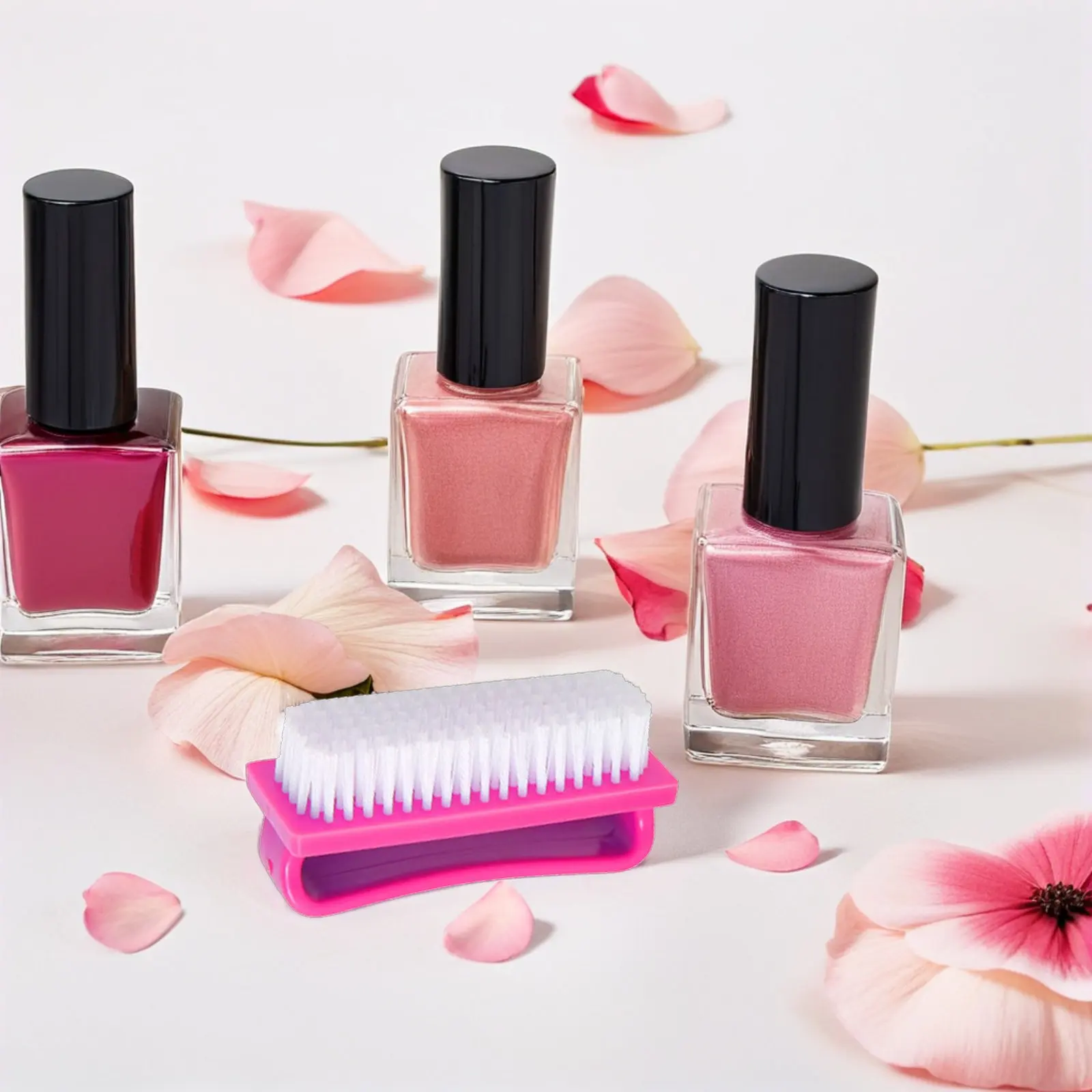4Pcs Nail Cleaning Brush High-Quality PP Bristles Non-Deforming Gentle on Nails Manicure Tool Home Use Nail Dust Brush
