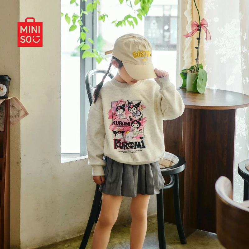 

2025 Kuromi Girls Hoodie, Plush Fleece-Lined Pullover for Big Kids & Teens Cozy Winter Top