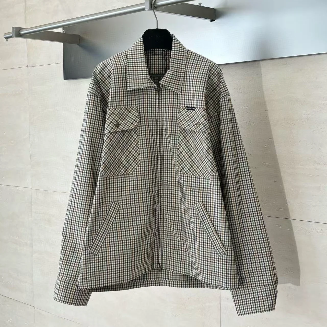 

Ele Plaid irt Coat ex Quali Cotton Long Sve Autumn Winter Faionable Versatile Netie Button-Down Breathable...