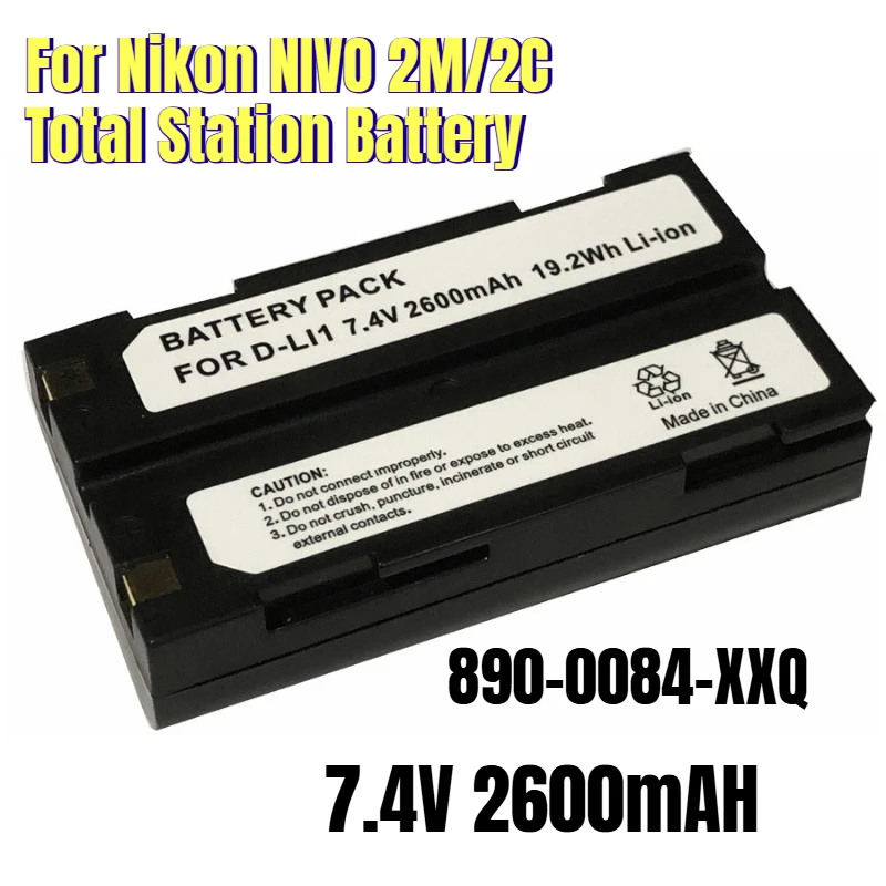 

7.4V 2600mAH for Nikon NIVO 2M/2C Total Station Battery 890-0084-XXQ