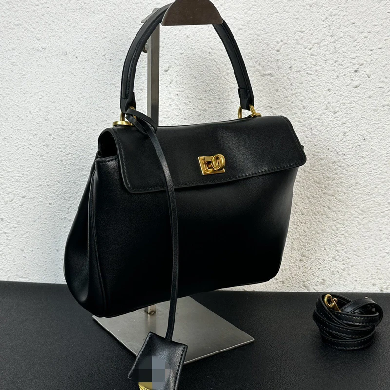 

New Relaxed 35 Size Bag, Top Layer Cowhide Shoulder Bag, Leather Large Capacity Handbag, Horizontal Square Armpit Bag