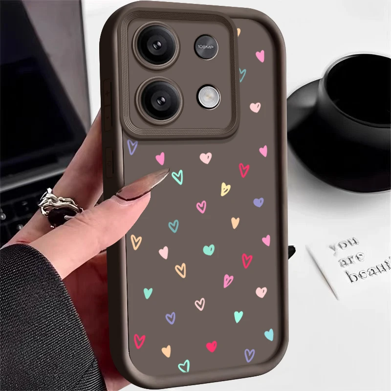 Soft Case For Xiaomi Redmi Note 14 13 Pro Plus 14 13 12 5G Poco X6 X5 M6 F6 14T 13T Pro 13C Small Hearts Printed TPU Phone Cover