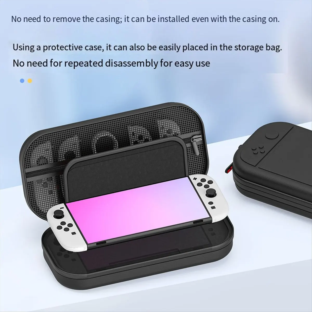【CYBER MONDAY- Switch 2 Protective Carrying Case with Game Cards Slots Portable EVA Bag Storage Space for Switch 2 Accessories B