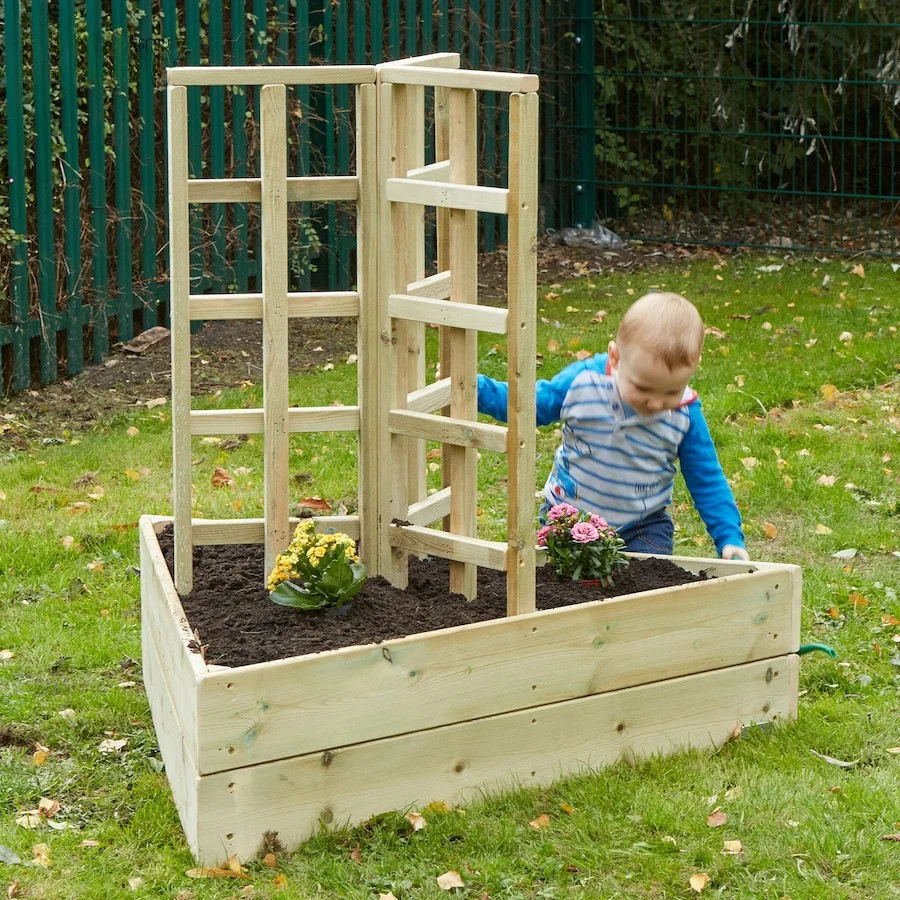 #Children's outdoor classroom extra large vegetable box planting flower pot vegetable flower box flower slot kindergarten preser