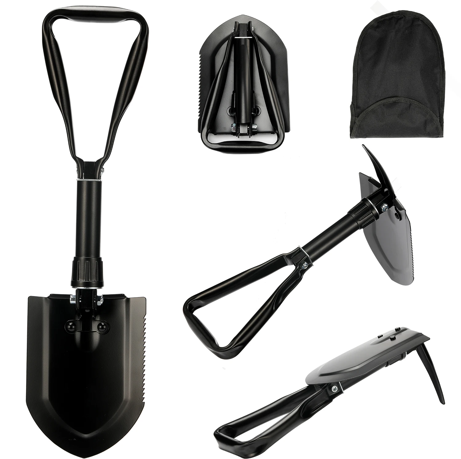 Folding Survival Shovel 23 in,Folding Camping Shovel, Firefighting Shovel , Hunting, Hiking, Car Emergency, Gifts for Men 