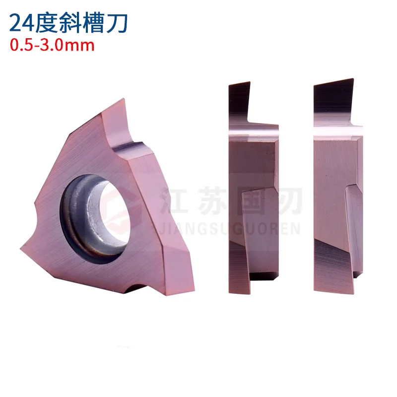 10pcs Nc slotting inclined interface card spring installed shallow slotting blade TGF32R240/250/300/320-24 degree triangular