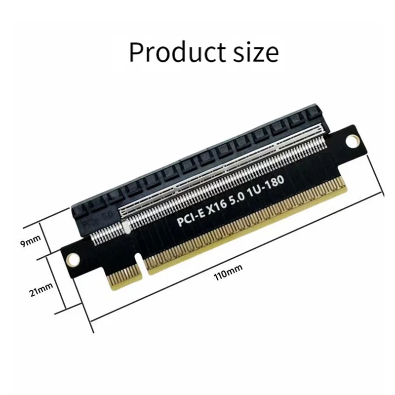 New-PCIE5.0 Серверная видеокарта Тестовый адаптер PCI-E16X 90 180 270 градусов Конвертерная карта 1U Электронный аксессуар для мотоцикла B