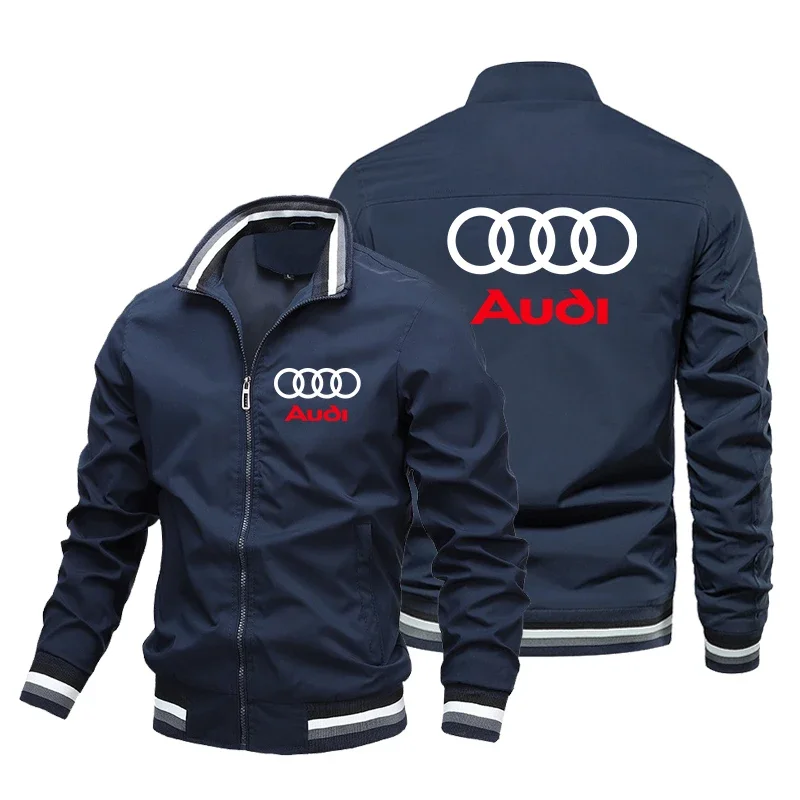 2024 neue Trendy Audi männer Jacke Windjacke Casual Hohe Qualität Übergroßen Motorrad Racing Jacke Herbst Winter Mantel