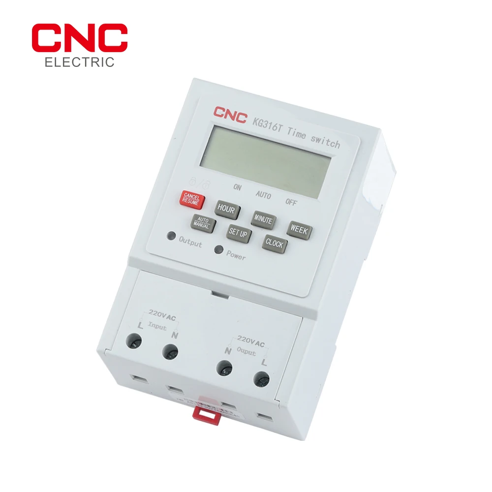 CNC KG316T 220/380V DIN Rail Time Switch relè di tempo lampione stradale tabellone per le affissioni alimentazione Timer tastiera blocco correzione