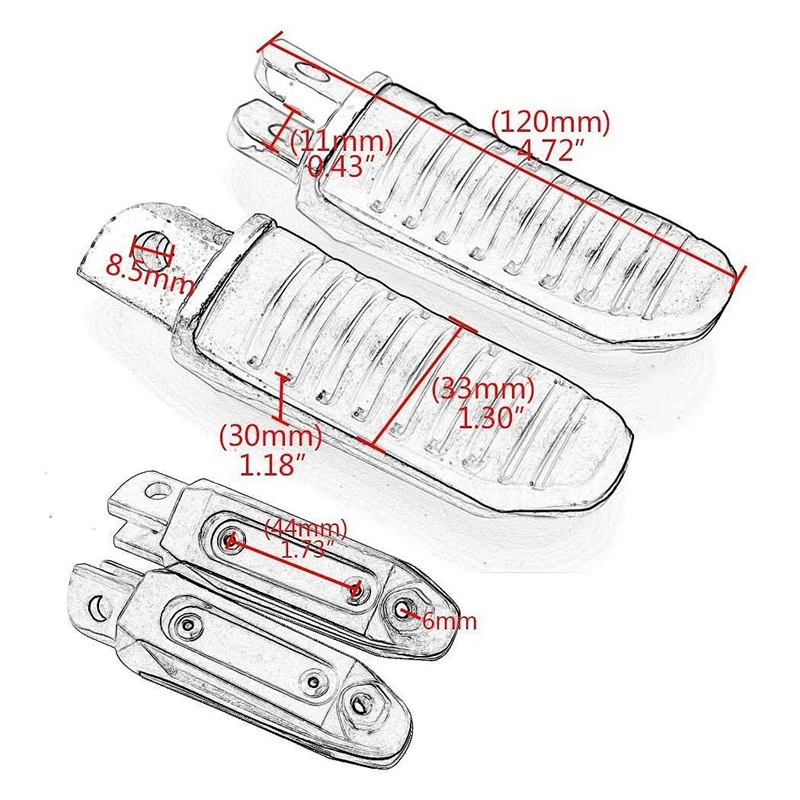 Front Footrests Foot Peg For Suzuki Gladius SFV650 GSR400 GSR600 SV400 SV650 SV1000 GSR750 Hayabusa GSX1300R GSF1250