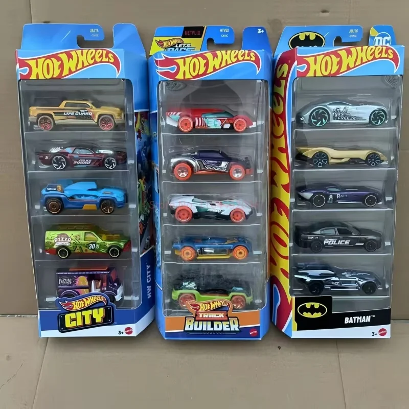 

New Five Pack Small Running Car Track Simulation Alloy Wheels Desktop Decoration Toy Collectible Holiday Gift